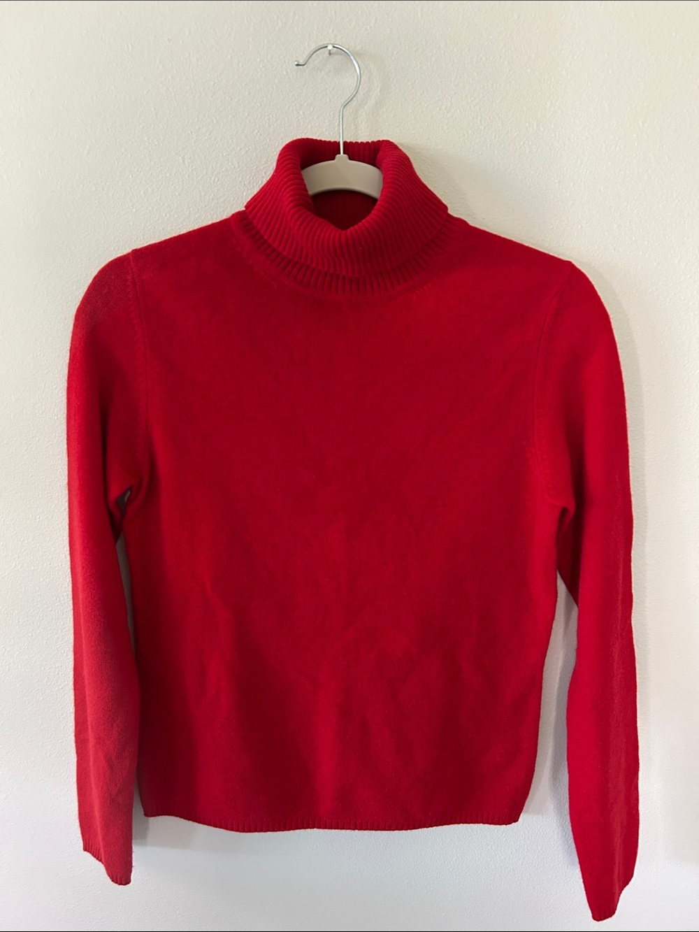 MAG by Bloomingdale's Red Cashmere Turtleneck Sweater Size S